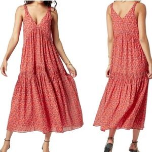 Joie tea rose tiered maxi dress XL